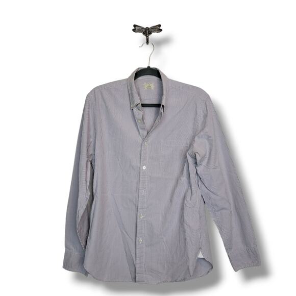 🔴 3/$15 J Crew 2-Ply 100% Cotton Long Sleeve Button-Down Shirt — Men’s M - Picture 1 of 12